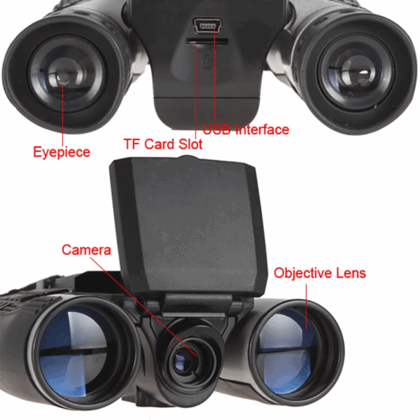 12x32 Zoom Dijital Dürbün Teleskop Kamera 5mp Cmos Sensör 2.0 İnc Tft Full Hd 1080 P Dvr Fotoğraf Video Kayıt Usb Dürbün - Görsel 5