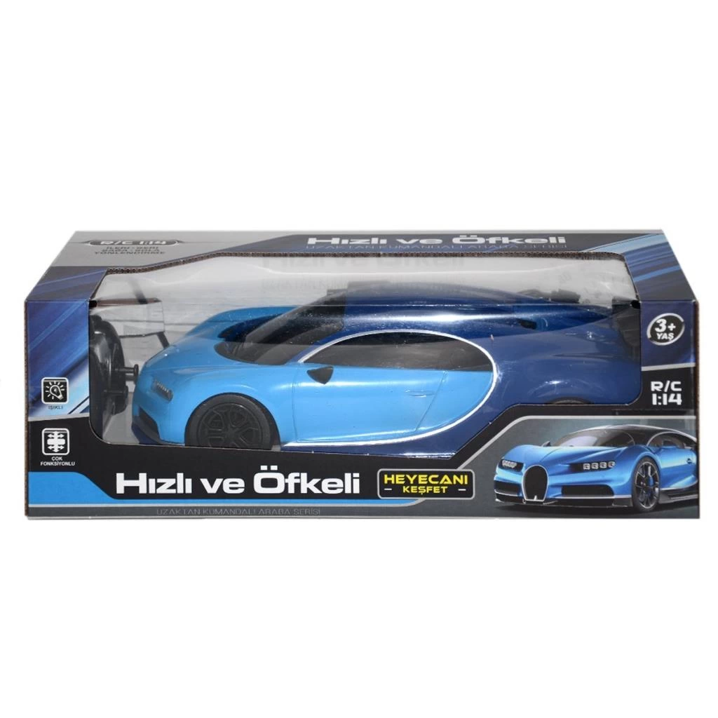 Çocuk 1:24 Ölçek Kumandalı Spor Araba Şarjlı ve Işıklı Model Araba - Görsel 3