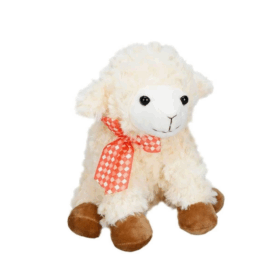 Çocuk 1509 SUN-JHN-PFF-SK PELUŞ KUZU OTURAN KURDELELİ 24CM 2R