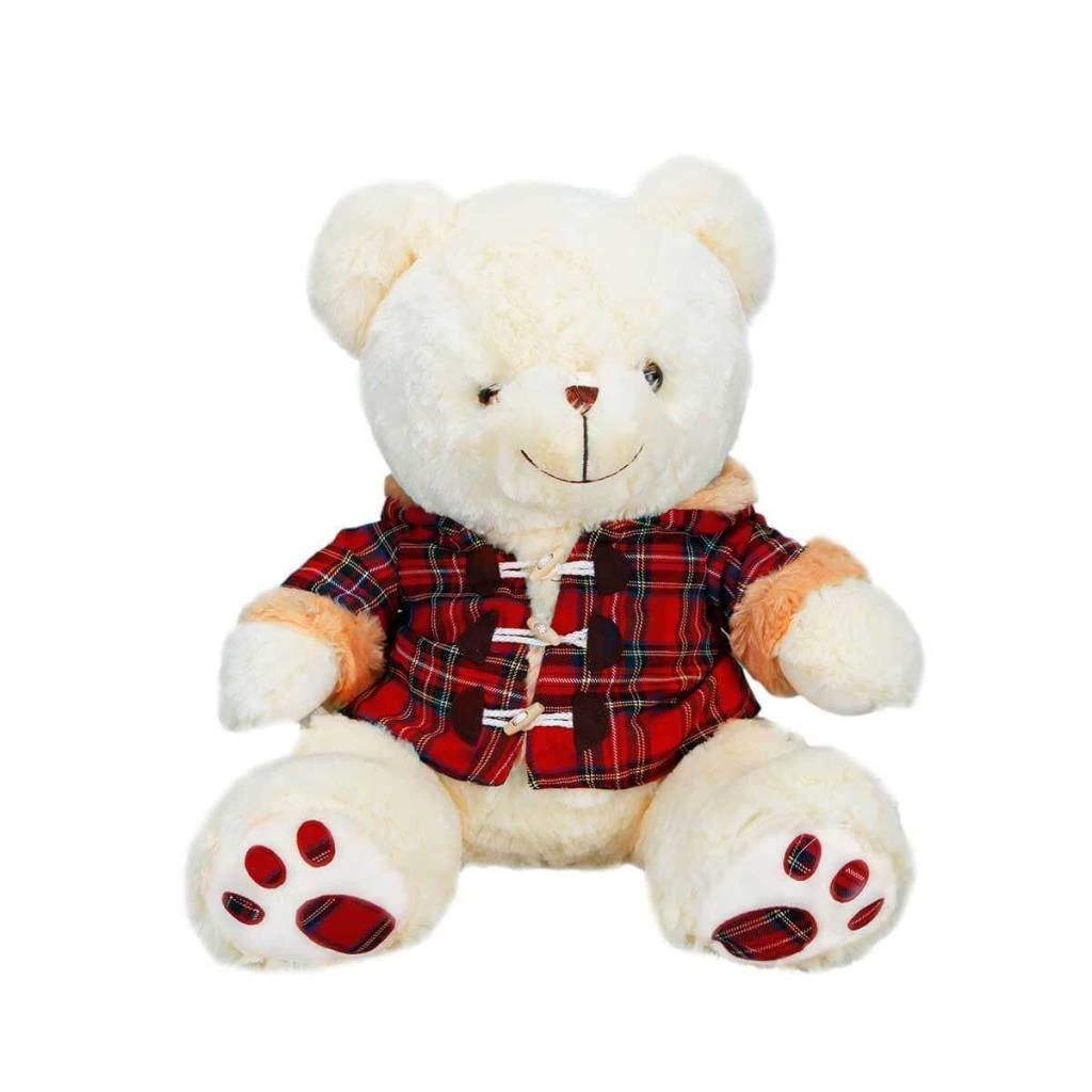 1510 Ekose Elbiseli Peluş Ayı 45 cm -Sunman - Görsel 2