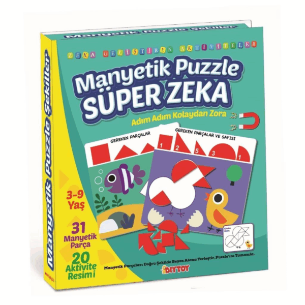 Çocuk 1536 DıyToy Manyetik Puzzle - Super Zeka / 31 Parça Puzzle / 3-9 yaş