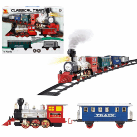 16 Parça Sesli ve Işıklı  Oyuncak Klasik Tren Seti