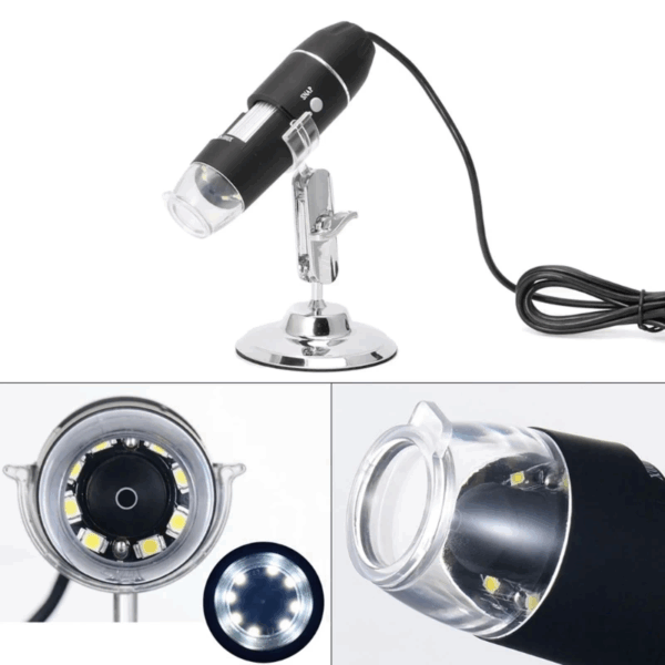 1600x Usb Dijital Mikroskop Kamera Endoskop 8led Büyüteç Metal Standı - Görsel 5