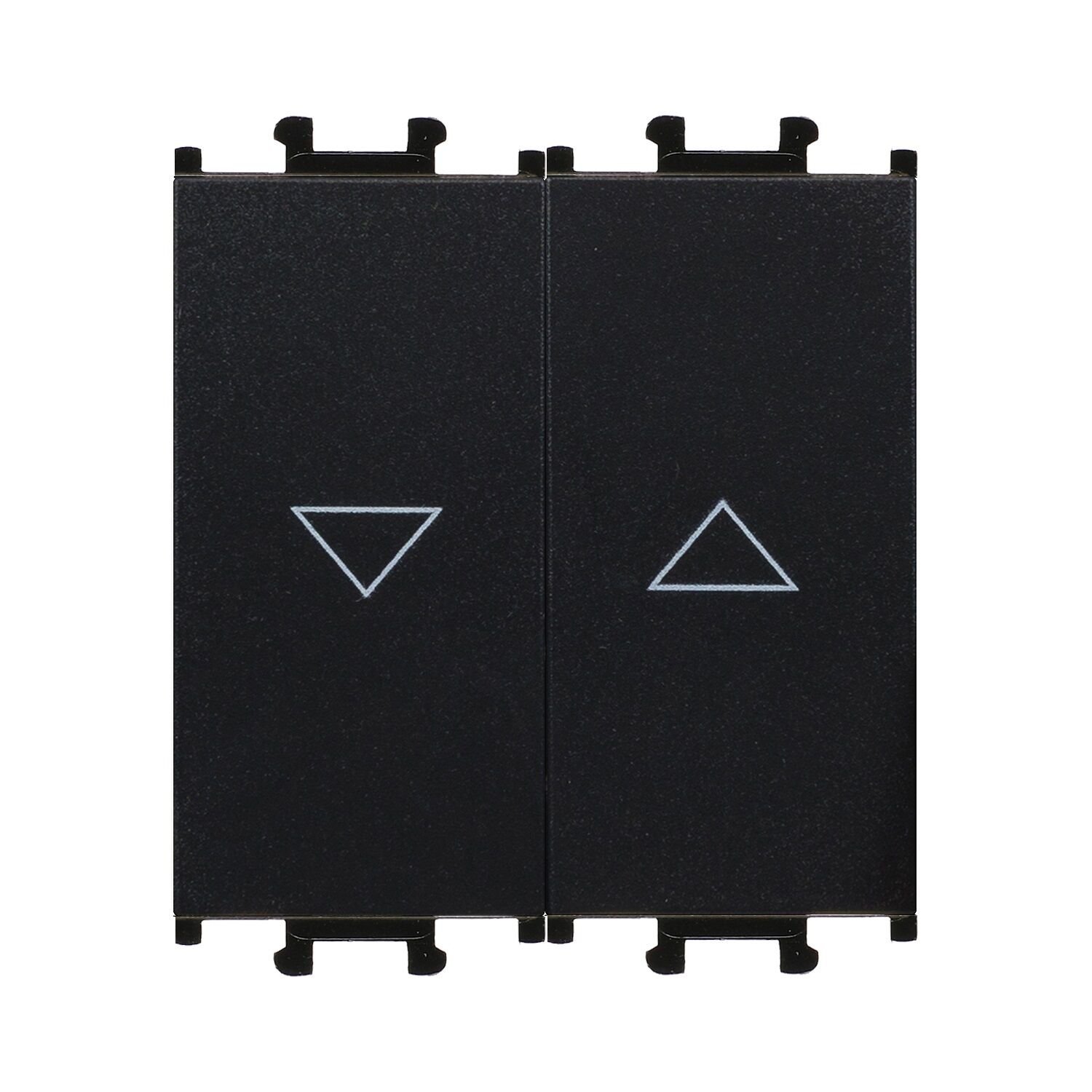 Günsan Domino Siyah Çiftli Stor & Jaluzi Butonu - 2M - 16AX 250V