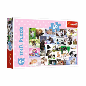 Çocuk 17332 Kedi Dünyası 60 Parça Puzzle -Trefl Puzzle