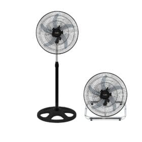 18 iNÇ METAL SANAYİ TİPİ VANTİLATÖR 3IN1 AYAKLI - MASA ÜSTÜ - DUVARA MONTE 5 KANAT - 3 KADEME HIZ 80W DN-91024 (K0)