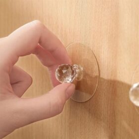 2 Adet Kristal Kendiliğinden Güçlü Yapışkanlı Kulp Askısı Tutma Kolu (K0)