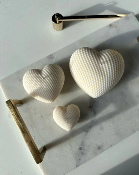 3'Lü El Yapımı Kalp Şeklinde Dekoratif Mumlar – Romantik ve Şık Tasarım Özel Günler ve Hediye Seçenekleri