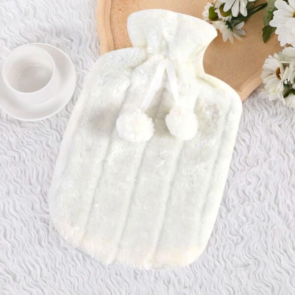 2 Litre Ponponlu Peluş Sıcak Su Torbası 1.Sınıf Kauçuk Malzeme (K0) - Görsel 4