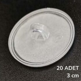 20 Adet Şeffaf Yuvarlak 3 Cm Çaplı Güçlü Disk Yapışkanlar (K0)