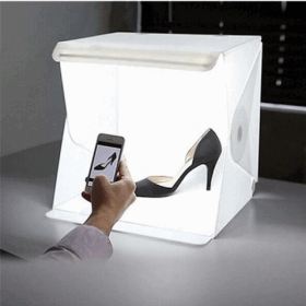 20 X 20 Cm Profesyonel Stüdyo Led Işıklı Çift Sıra Ürün Fotoğraf Çekim Çadırı