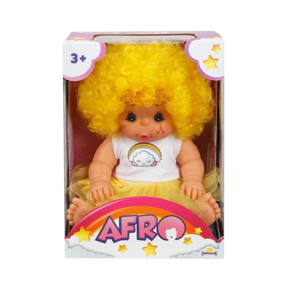 Çocuk 20040 Afro Kıvırcık Saçlı Bebek 23 cm -Sunman