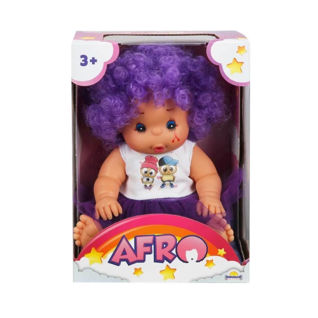 Çocuk 20040 Afro Kıvırcık Saçlı Bebek 23 cm -Sunman - Görsel 2