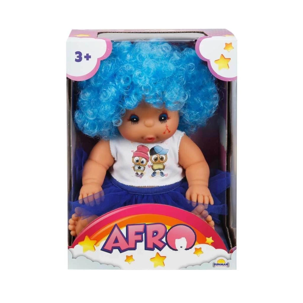 Çocuk 20040 Afro Kıvırcık Saçlı Bebek 23 cm -Sunman - Görsel 3