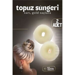 Turk Gold Saç Topuz Süngeri 2 ADET 10 CM Çap 4 cm Kalınlık