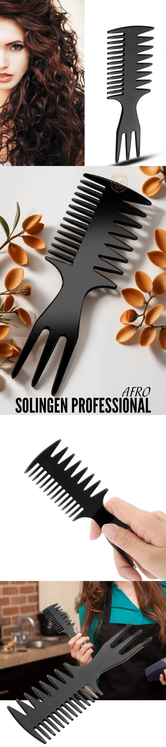 Turk Saç Şekillendirici Afro Perma Tarağı Solingen Professional - Görsel 2