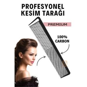 Turk Berber Kuaför Saç Kesim Tarağı Karbon Nano Absolute Professional