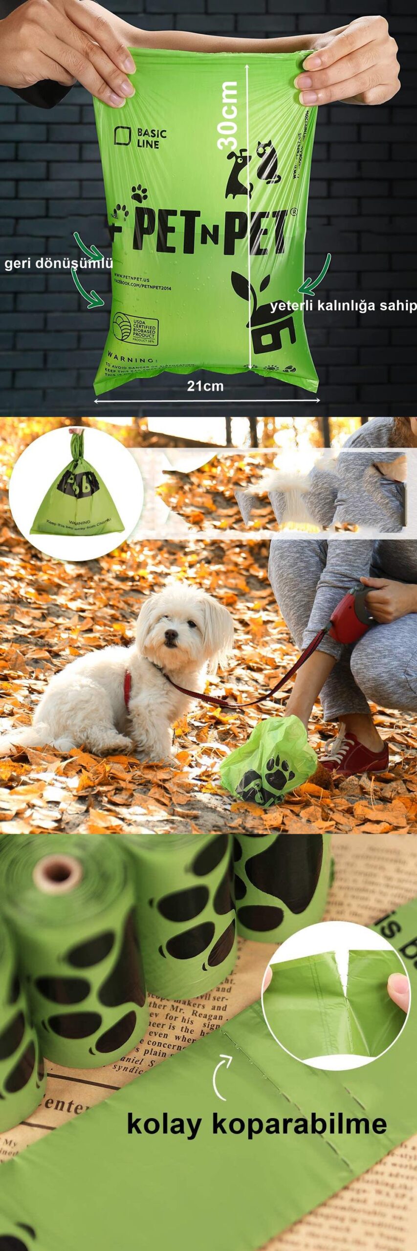 Turk Hayvan Kaka Poşeti 60 Adet - Görsel 2