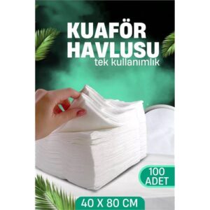 Turk Tek Kullanımlık Kuaför Havlusu - Berber Havlusu Spa Havlusu Medikal Havlu 100 Ad