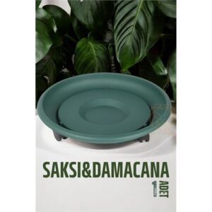 Turk Tekerlekli Saksı Altığı 37 CM YEŞİL