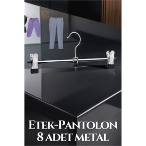 Turk Metal Etek Pantolon Askısı - Mandallı Etek Askısı Pantolon Askısı 8 Adet
