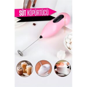 Turk Süt Köpürtücü Kahve Karıştırıcı Mini Pilli Mixer Çırpıcı