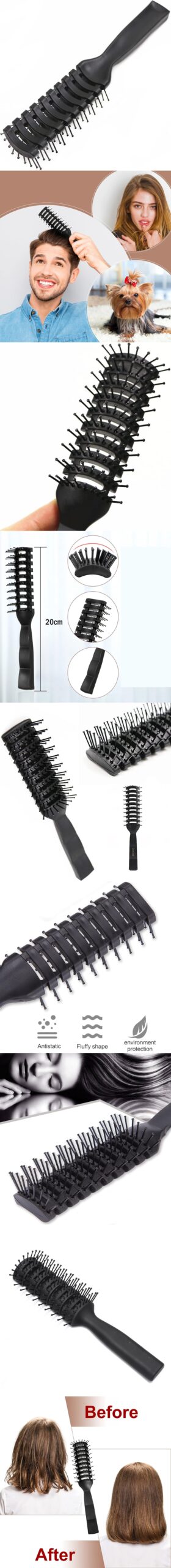 Turk Nano Dolaşık Saç Tarağı Kavisli Havalandırmalı - Görsel 2