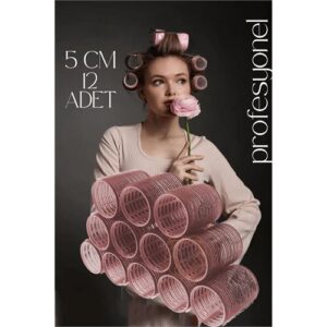 Turk 5 Cm Bigudi Saç Bigudisi Profesyonel 12 ADET