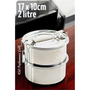 Turk Sefer Tası Paslanmaz Çelik Yemek Kabı 17 cm 2 LİTRE