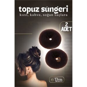 Turk Kahve Saç Topuz Süngeri 2 ADET 12 CM Çap 5 cm Kalınlık