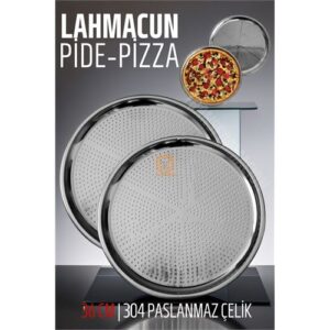 Turk Lahmacun Pizza Pide Pişirme Tepsisi 36 CM 2 li SET
