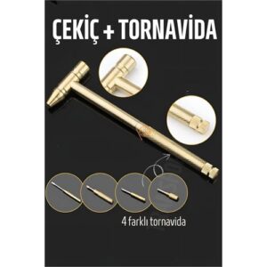 Turk Çekiç ve 4 Farklı Tornavida Multi Set