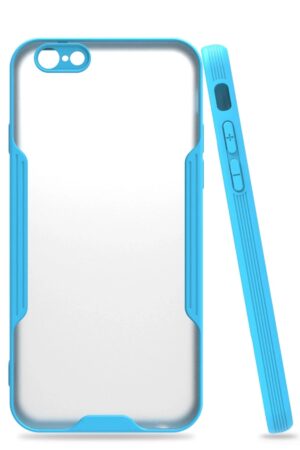 iPhone 6 Kılıf Platin Silikon - Mavi-(5796)