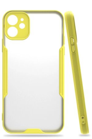 iPhone 11 Kılıf Platin Silikon - Sarı-(5796)