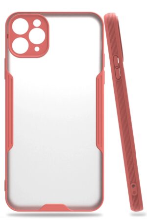 iPhone 11 Pro Kılıf Platin Silikon - Pembe-(5796)