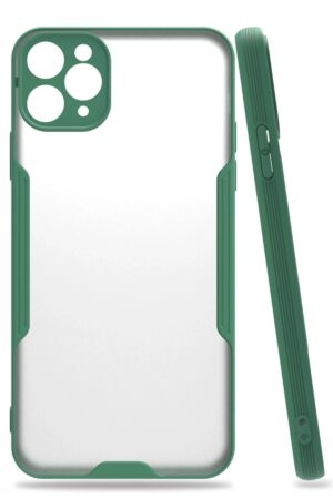 iPhone 11 Pro Max Kılıf Platin Silikon - Yeşil-(5796)