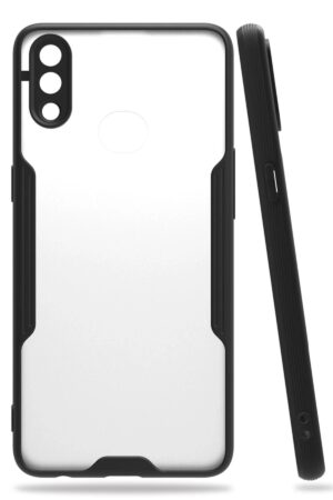 Samsung Galaxy A10S Kılıf Platin Silikon - Siyah-(5796)