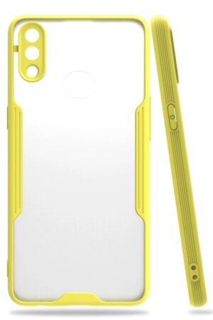 Samsung Galaxy A10S Kılıf Platin Silikon - Sarı-(5796)