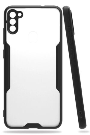 Samsung Galaxy A11 Kılıf Platin Silikon - Siyah-(5796)