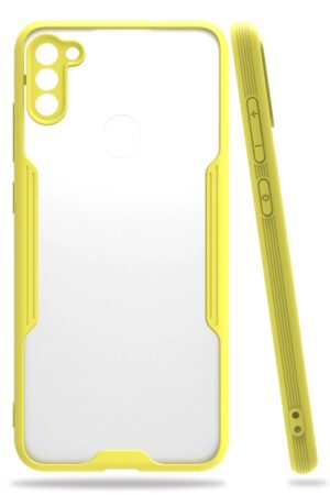 Samsung Galaxy A11 Kılıf Platin Silikon - Sarı-(5796)