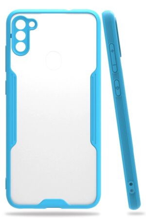 Samsung Galaxy A11 Kılıf Platin Silikon - Mavi-(5796)