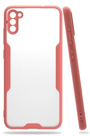 Samsung Galaxy A11 Kılıf Platin Silikon - Pembe-(5796)