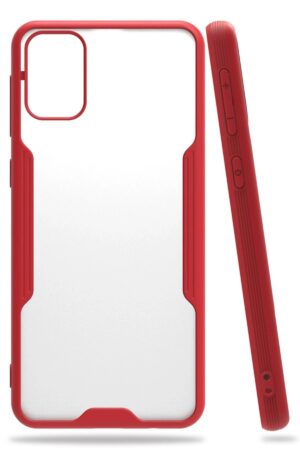 Samsung Galaxy M31 Kılıf Platin Silikon - Kırmızı-(5796)