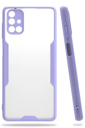 Samsung Galaxy M51 Kılıf Platin Silikon - Lila-(5796)