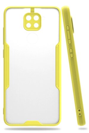 Xiaomi Redmi Note 9 Kılıf Platin Silikon - Sarı-(5796)