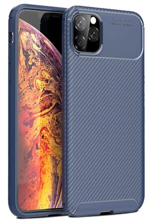 iPhone 11 Pro Kılıf Auto Focus Karbon Kapak - Lacivert-(5796)