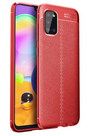 Samsung Galaxy A31 Kılıf Auto Focus Kapak - Kırmızı-(5796)