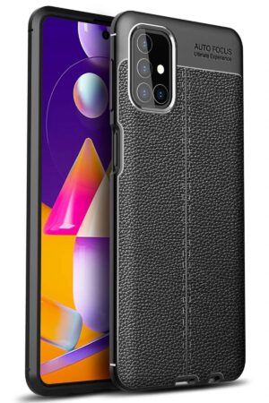Samsung Galaxy M31S Kılıf Auto Focus Kapak - Siyah-(5796)