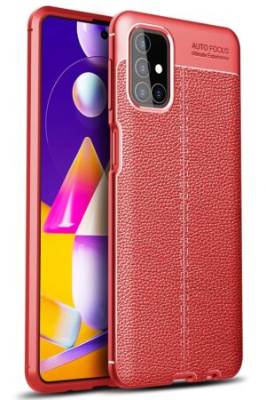 Samsung Galaxy M31S Kılıf Auto Focus Kapak - Kırmızı-(5796)