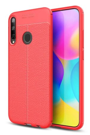 Huawei P40 Lite E Kılıf Auto Focus Kapak - Kırmızı-(5796)